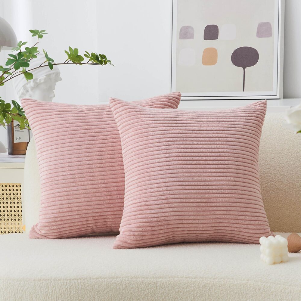 7349 Pillow Covers 16x16 Couch Pillow Covers Decor Striped Velvet Couch